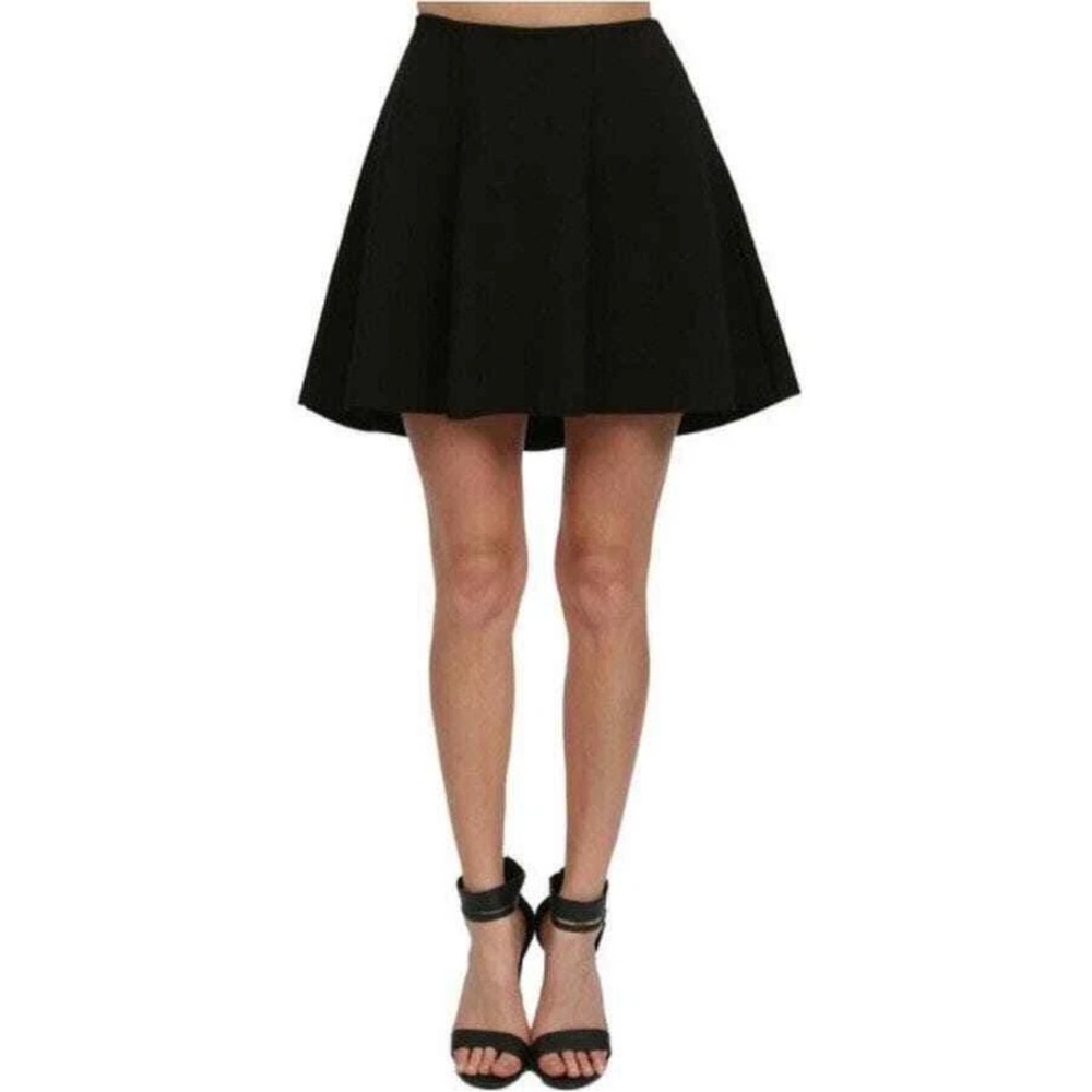 Parker Womens Single Pleat T-Shirt Skirt Black Size M